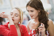 woman tries a perfume woman tries a perfume