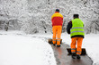 Foto: Workers removing first snow Workers removing first snow