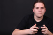 Teenage video game player