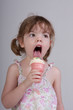 Little Girl Eating Ice Cream
