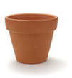 images d'un pot de fleurs en terre cuite neuf sur fond blanc