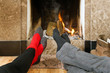 Warming by the fire Warming by the fire