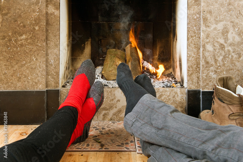 Photo: Warming by the fire Warming by the fire