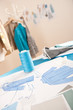 Fashion designer studio with professional equipment