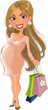 Shopping pregnant woman
