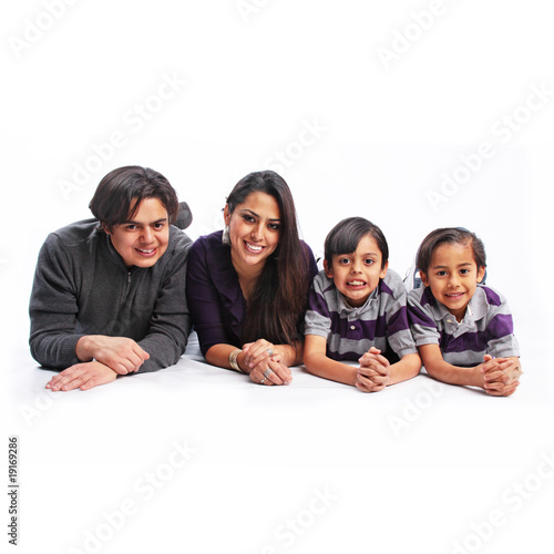 Photo: Father, Mother & Sons isolated portrait Father, Mother & Sons isolated portrait