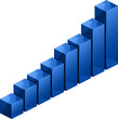 Blue bargraph vector