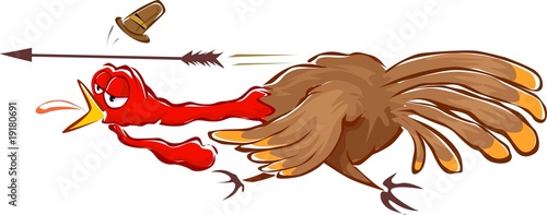 Illustration: Illustration of a cartoon turkey fowl Illustration of a cartoon turkey fowl