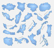 Detailed countries collection. Vector illustration.