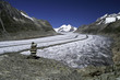 Steinmännchen am Aletschgletscher Steinmännchen am Aletschgletscher