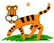 Tiger and butterfly