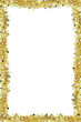 Gold tinsel, isolated.