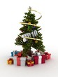 3d christmas tree with gifts-2010 3d christmas tree with gifts-2010