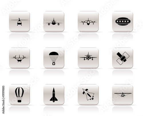 Vector: different types of Aircraft Illustrations and icons different types of Aircraft Illustrations and icons