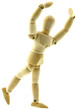 pantin articulé bois danseur fond blanc