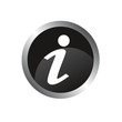 Icone info - Informations picto noir metal