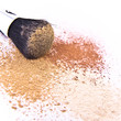 makeup brush and powder