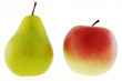a pear and an apple