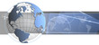 Globe and rays on a gray background Globe and rays on a gray background