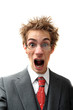 Frustrated businessman screaming