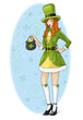 girl dressed as St. Patrick girl dressed as St. Patrick