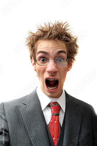 Photo: Frustrated businessman screaming Frustrated businessman screaming
