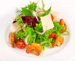 Fresh salad with vegetables and marine products Fresh salad with vegetables and marine products