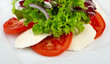 Fresh salad with vegetables and cheese Fresh salad with vegetables and cheese