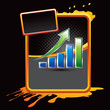 bar graph orange splattered banner
