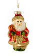 santa claus christmas glass decoration
