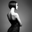Elegant lady with stylish hairstyle