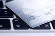 Credit card on laptop Credit card on laptop