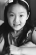 Photo: black and white portrait of an eight-year old asian girl black and white portrait of an eight-year old asian girl