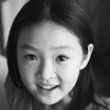 Photo: black and white portrait of an eight-year old asian girl black and white portrait of an eight-year old asian girl