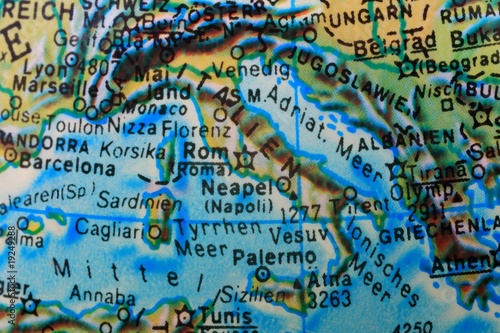 Rom Italien Mittelmeer Globus Landkarte
