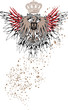 heraldic crown and eagle design heraldic crown and eagle design