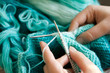 Photo: woman knitting woman knitting