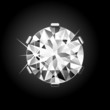 Round Diamond. Vector.
