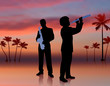 Music Band on Sky Background Music Band on Sky Background