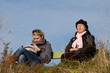 Two women taking a rest