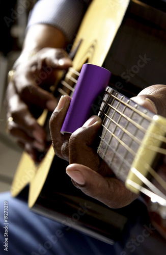 Photo: African American man playing guitar African American man playing guitar