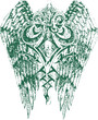 fleur de lis with wing emblem fleur de lis with wing emblem