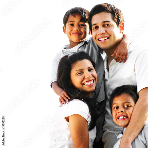 Photo: Family Enjoying Summer Outdoors Portrait Family Enjoying Summer Outdoors Portrait