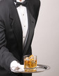 Butler holding Cocktail on tray Butler holding Cocktail on tray