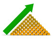 Growth of the price for gold