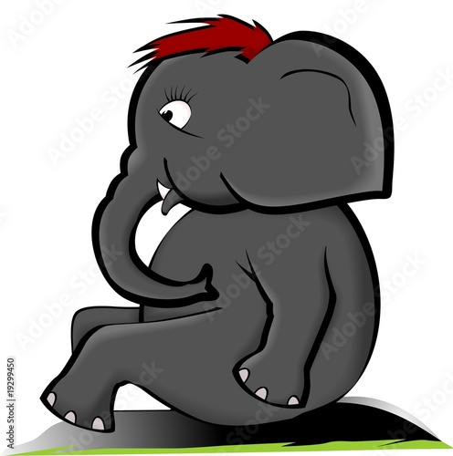 Illustration: Illustration of a cartoon elephant Illustration of a cartoon elephant