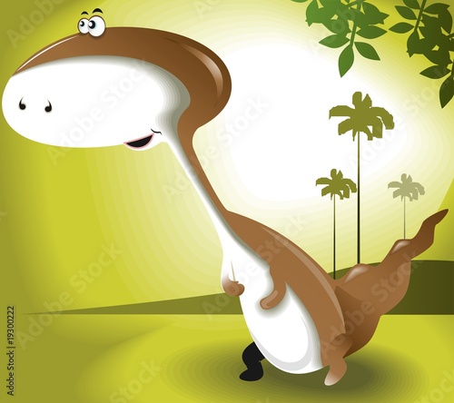 Illustration: Illustration of a cartoon dinosaur Illustration of a cartoon dinosaur