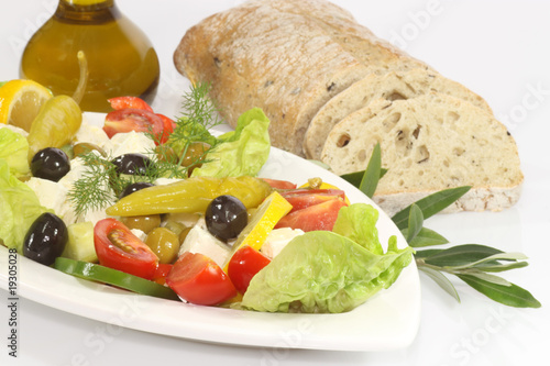 Photo: Salat mit Olivenöl Salat mit Olivenöl