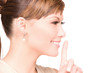 finger on lips
