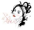 Portrait of a young beauty woman